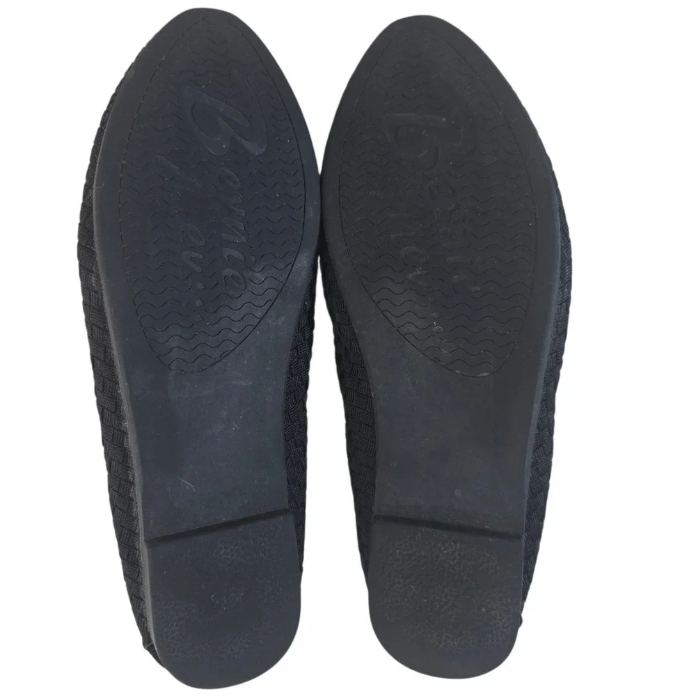 Bernie Mev Ballet Flats Womens 38 Black Woven Elastic Pointed Toe Classic Comfy